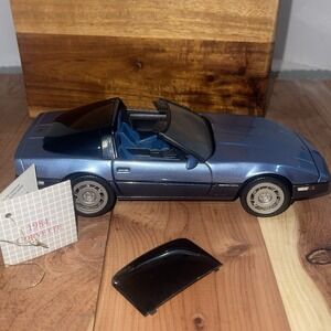 CORVETTE 1984 CHEVROLET BLUE FRANKLIN MINT 1:24 DIECAST Collectible *READ